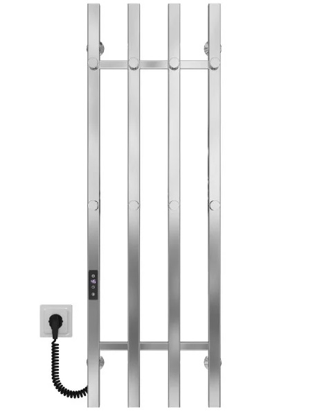 Электрический полотенцесушитель Deffi Split П4 300х1000 левое подключение JD04 хром A.SP.100.30.4.E.C.L.2
