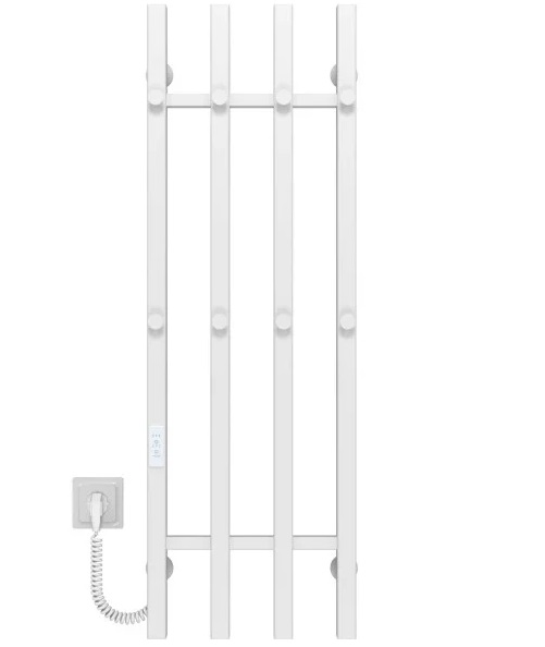 Электрический полотенцесушитель Deffi Split П4 300х1000 левое подключение WD04 белый A.SP.100.30.4.E.W.L.4