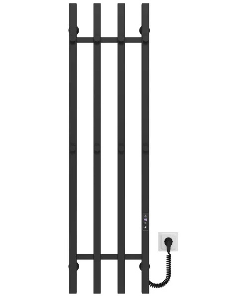 Електрична сушарка для рушників Deffi Split П4 300х1200 праве підключення JD04 чорний A.SP.120.30.4.E.B.R.2