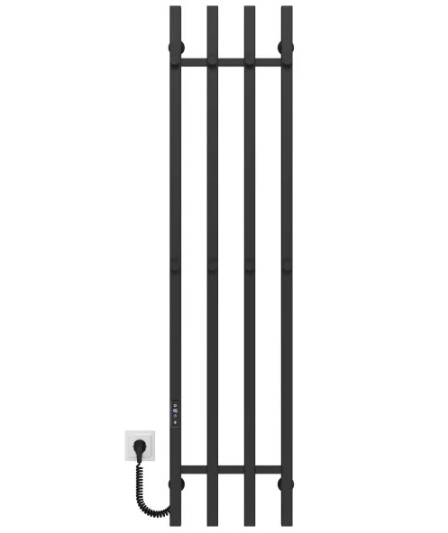 Электрический полотенцесушитель Deffi Split П4 300х1400 левое подключение JD04 черный A.SP.140.30.4.E.B.L.2