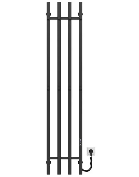 Электрический полотенцесушитель Deffi Split П4 300х1600 правое подключение JD04 черный A.SP.160.30.4.E.B.R.2