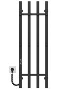 Электрический полотенцесушитель Deffi Split П4 300х1000 левое подключение JD04 черный A.SP.100.30.4.E.B.L.2