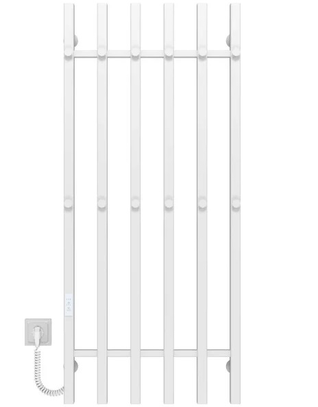 Электрический полотенцесушитель Deffi Split П6 500х1200 левое подключение WD04 белый A.SP.120.50.6.E.W.L.4