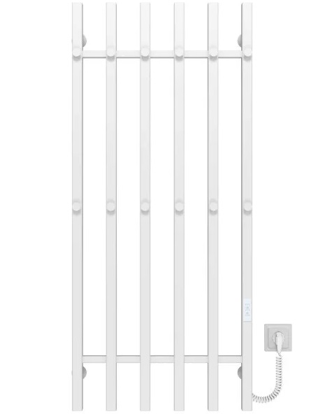 Электрический полотенцесушитель Deffi Split П6 500х1200 правое подключение WD04 белый A.SP.120.50.6.E.W.R.4