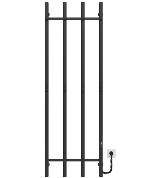 Електрична сушарка для рушників Deffi Split П4 500х1600 праве підключення JD04 чорний A.SP.160.50.4.E.B.R.2