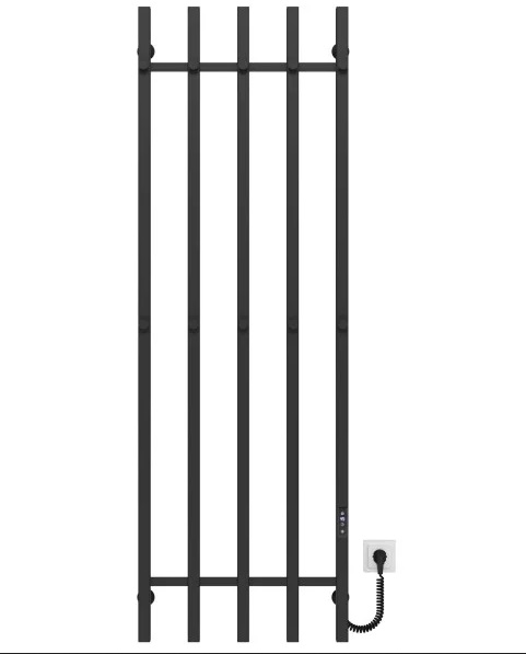 Электрический полотенцесушитель Deffi Split П5 500х1600 правое подключение JD04 черный A.SP.160.50.5.E.B.R.2