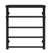 Сушка для рушників водяна Deffi Lux Hotel П5 400х600 бічне праве підключення чорний A.LH.60.40.5.B.C