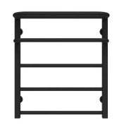 Полотенцесушитель водяной Deffi Lux Hotel П5 400х600 боковое правое подключение черный A.LH.60.40.5.B.C