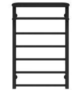 Сушка для рушників водяна Deffi Lux Hotel П7 400х800 бічне ліве підключення чорний A.LH.80.40.7.B.B