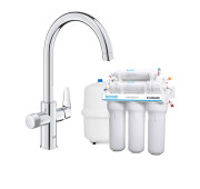 Смеситель для кухни Grohe Blue Pure StartCurve с фильтром обратного осмоса Ecosoft Standard хром MO55030592