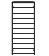 Сушка для рушників водяна Deffi Lux Hotel П11 400х1200 нижнє підключення чорний A.LH.120.40.11.B.A