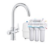 Смеситель для кухни Grohe Blue Pure StartCurve с фильтром обратного осмоса Ecosoft Standard хром MO55030592
