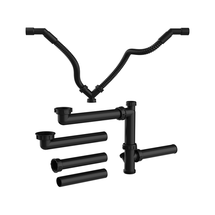 Комплект сливной арматуры Blanco FWD пластик черный 526772