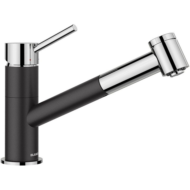 Смеситель для кухни Blanco KANO-S Vario Silgranit черный/хром 527963