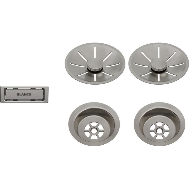 Набор декоративных элементов Blanco C-overflow и InFino® сатиновая платина 207410