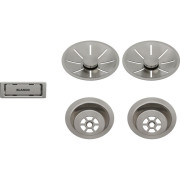 Набор декоративных элементов Blanco C-overflow и InFino® сатиновая платина 207410