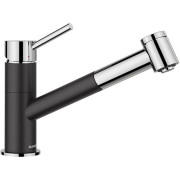 Смеситель для кухни Blanco KANO-S Vario Silgranit черный/хром 527963