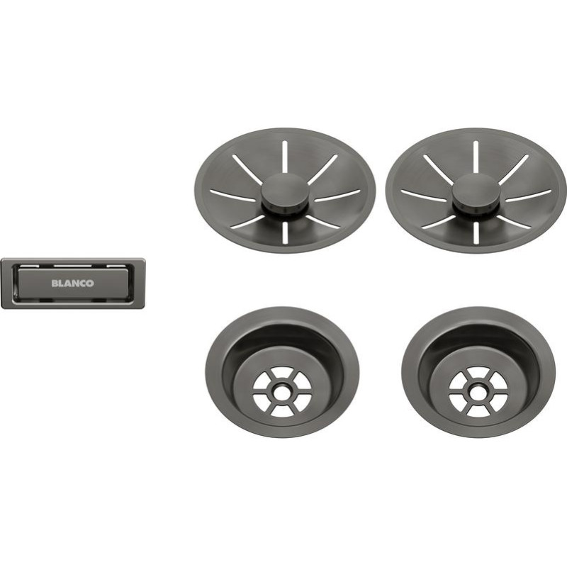 Набір декоративних елементів Blanco C-overflow та InFino® сатинова темна сталь 206901
