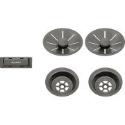 Набор декоративных элементов Blanco C-overflow и InFino® сатиновая темная сталь 206901