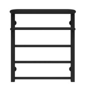 Сушка для рушників водяна Deffi Lux Hotel П5 500х600 нижнє підключення чорний A.LH.60.50.5.B.A