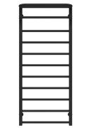 Полотенцесушитель водяной Deffi Lux Hotel П11 500х1200 боковое правое подключение черный A.LH.120.50.11.B.C