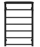 Сушка для рушників водяна Deffi Lux Hotel П7 600х800 бічне ліве підключення чорний A.LH.80.60.7.B.B