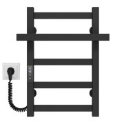 Електрична сушарка для рушників Deffi Nicolе П5 300х500 ліве підключення JD04 чорний A.NI.50.30.5.E.B.L.2