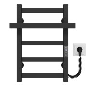 Электрический полотенцесушитель Deffi Nicolе П5 300х500 правое подключение JD04 черный A.NI.50.30.5.E.B.R.2