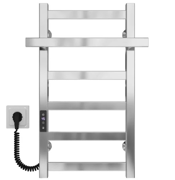 Электрический полотенцесушитель Deffi Nicolе П6 300х600 левое подключение JD04 хром A.NI.60.30.6.E.C.L.2