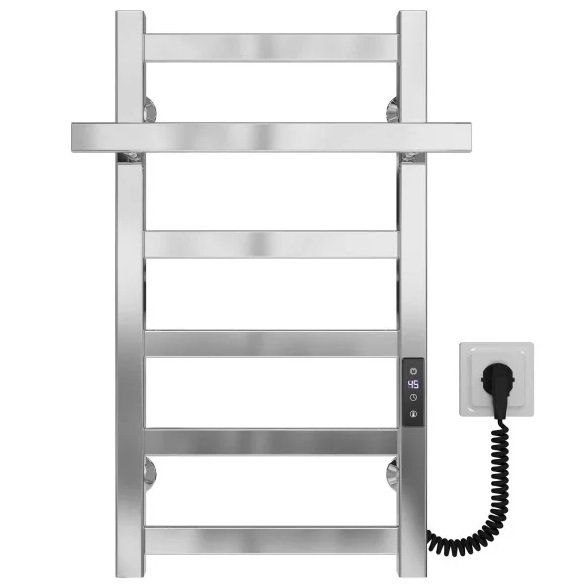 Електрична сушарка для рушників Deffi Nicolе П6 300х600 праве підключення JD04 хром A.NI.60.30.6.E.C.R.2