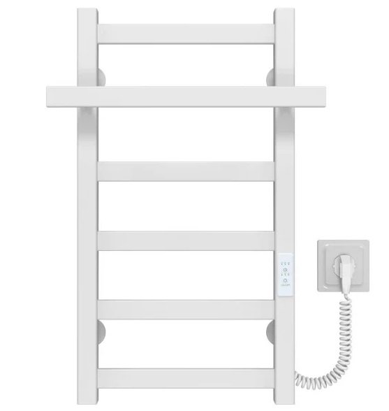 Электрический полотенцесушитель Deffi Nicolе П6 300х600 правое подключение WD04 белый A.NI.60.30.6.E.W.R.4
