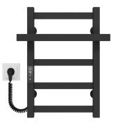 Электрический полотенцесушитель Deffi Nicolе П5 300х500 левое подключение JD04 черный A.NI.50.30.5.E.B.L.2