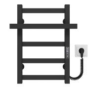 Электрический полотенцесушитель Deffi Nicolе П5 300х500 правое подключение JD04 черный A.NI.50.30.5.E.B.R.2