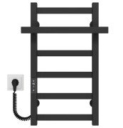 Электрический полотенцесушитель Deffi Nicolе П6 300х600 левое подключение JD04 черный A.NI.60.30.6.E.B.L.2