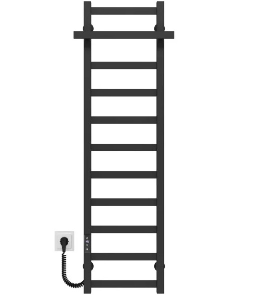 Электрический полотенцесушитель Deffi Nicolе П11 300х1200 левое подключение JD04 черный A.NI.120.30.11.E.B.L.2