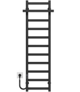 Електрична сушарка для рушників Deffi Nicole П11 300х1200 ліве підключення JD04 чорний A.NI.120.30.11.E.B.L.2