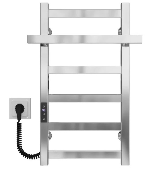 Електрична сушарка для рушників Deffi Nicolе П6 400х600 ліве підключення JD04 хром A.NI.60.40.6.E.C.L.2