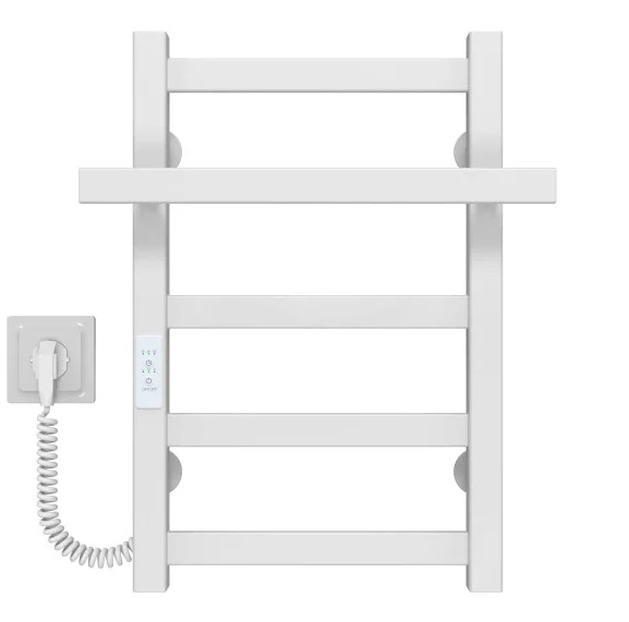 Электрический полотенцесушитель Deffi Nicolе П5 400х500 левое подключение WD04 белый A.NI.50.40.5.E.W.L.4