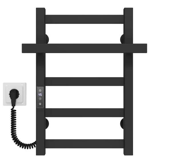 Электрический полотенцесушитель Deffi Nicolе П5 400х500 левое подключение JD04 черный A.NI.50.40.5.E.B.L.2