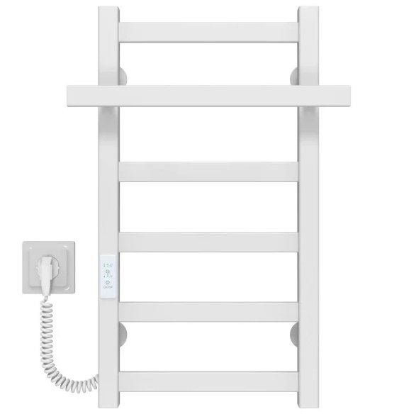 Электрический полотенцесушитель Deffi Nicolе П6 400х600 левое подключение WD04 белый A.NI.60.40.6.E.W.L.4