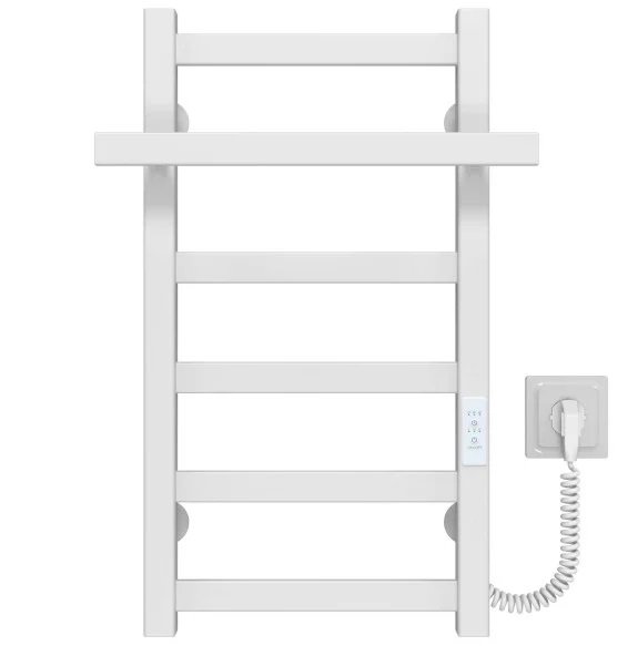 Электрический полотенцесушитель Deffi Nicolе П6 400х600 правое подключение WD04 белый A.NI.60.40.6.E.W.R.4
