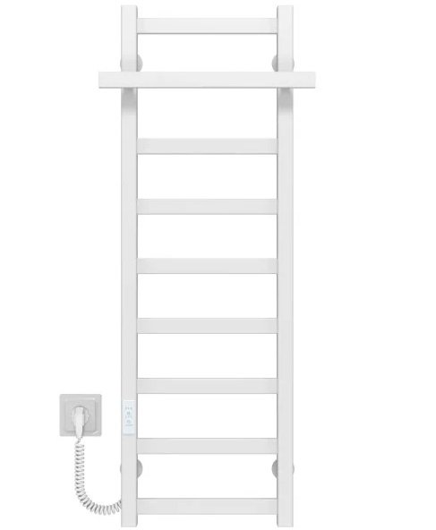 Электрический полотенцесушитель Deffi Nicolе П9 300х1000 левое подключение WD04 белый A.NI.100.30.9.E.W.L.4