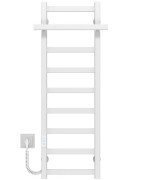 Электрический полотенцесушитель Deffi Nicolе П9 300х1000 левое подключение WD04 белый A.NI.100.30.9.E.W.L.4