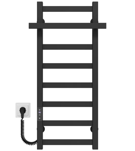 Электрический полотенцесушитель Deffi Nicolе П8 400х800 левое подключение JD04 черный A.NI.80.40.8.E.B.L.2