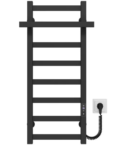 Електрична сушарка для рушників Deffi Nicole П8 400х800 праве підключення JD04 чорний A.NI.80.40.8.E.B.R.2