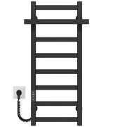 Електрична сушарка для рушників Deffi Nicole П8 400х800 ліве підключення JD04 чорний A.NI.80.40.8.E.B.L.2