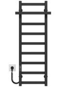 Електрична сушарка для рушників Deffi Nicole П9 400х1000 ліве підключення JD04 чорний A.NI.100.40.9.E.B.L.2