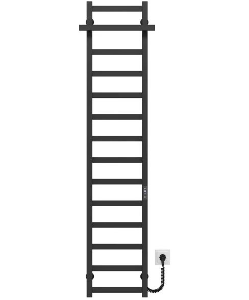 Электрический полотенцесушитель Deffi Nicolе П14 400х1600 правое подключение JD04 черный A.NI.160.40.14.E.B.R.2