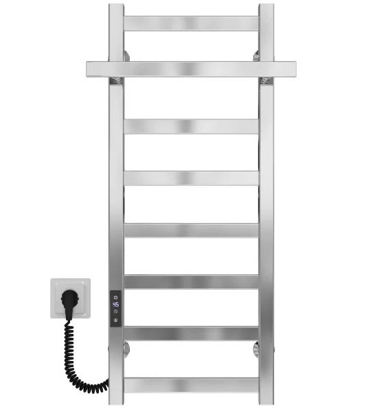 Електрична сушарка для рушників Deffi Nicole П8 400х800 ліве підключення JD04 хром A.NI.80.40.8.E.C.L.2