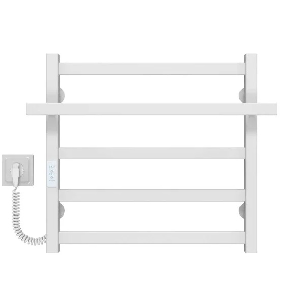 Електрична сушарка для рушників Deffi Nicolе П5 500х500 ліве підключення WD04 білий A.NI.50.50.5.E.W.L.4